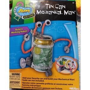 Slinky Tin Can Mechanical Man Kit Build a Working Robot w Your own can NEW  2011
